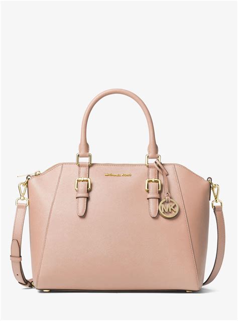 michael kors ciara tote bag|Ciara Large Saffiano Leather Satchel .